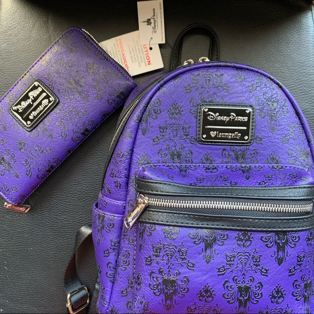 Loungefly Haunted Mansion Backpack AND Wallet NWT - Picture 1 of 6